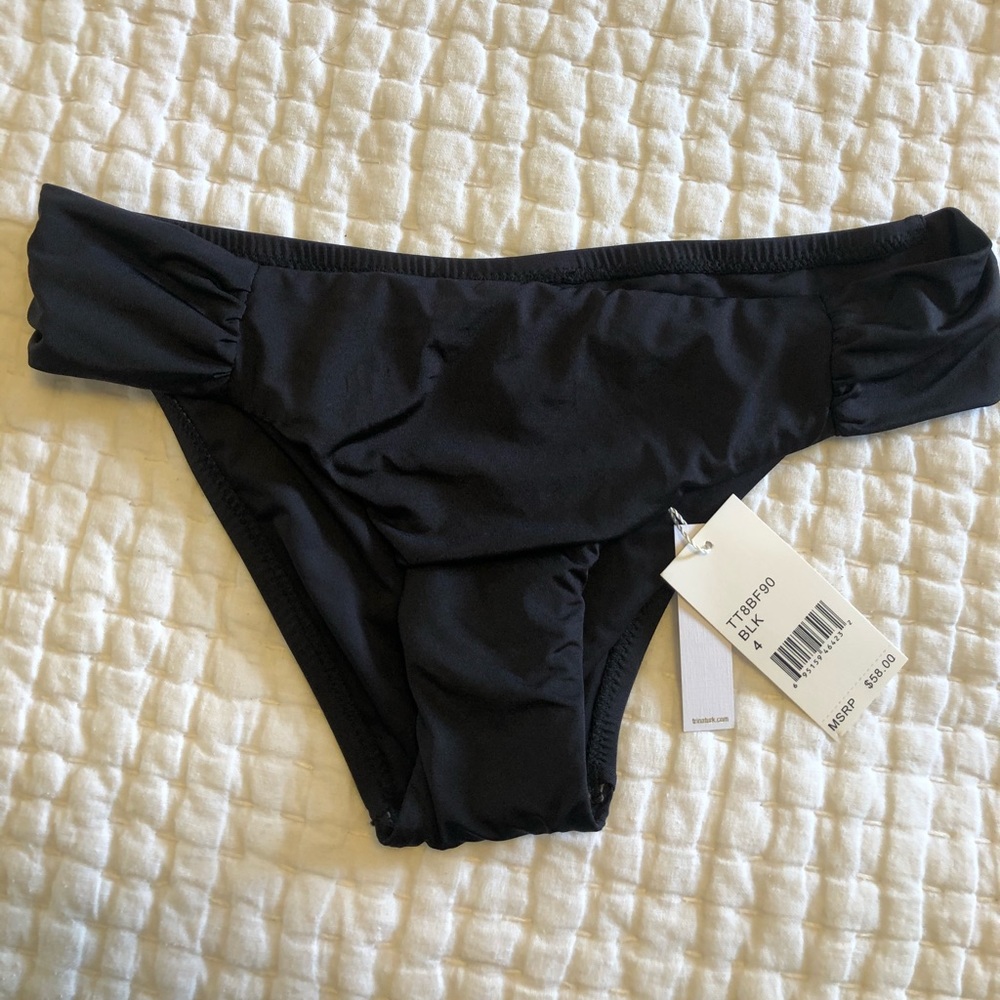 NWT Trina Turk black swim bottoms size 4